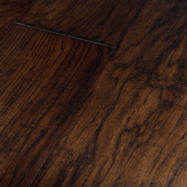 Nicefloors' Signature  Timberline Hickory Dark Brown- 6-1/2" THK6D
